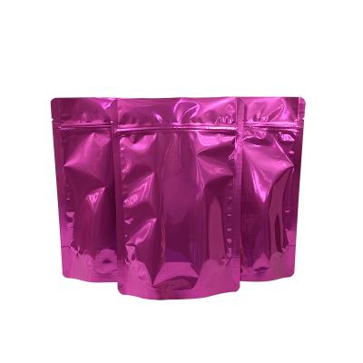 China Customized printed color BIODEGRADABLE aluminum foil food packaging bag with resealable vertical zipper bag for printing logo for sale