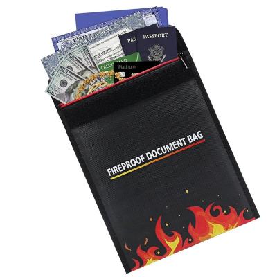 China Documents Bag Fire Retardant Document Bag Non-irritant Coated Fire Resistant Money Bag For Cash Valuables for sale