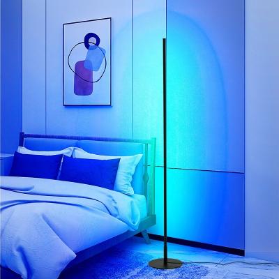 China Modern Simple Design RGB Floor Lamp Modern Floor Lamps For Living Room Corner Standing Floor Lamp for sale