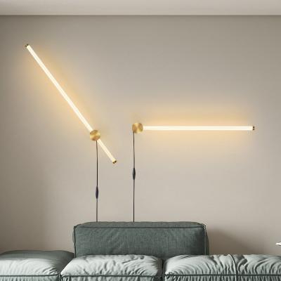 China Contemporary Modern Minimalist Design LED Sconce Lamp 360 Glow Luxury Indoor Lighting Acrylic Metal LED Wall Lights for sale