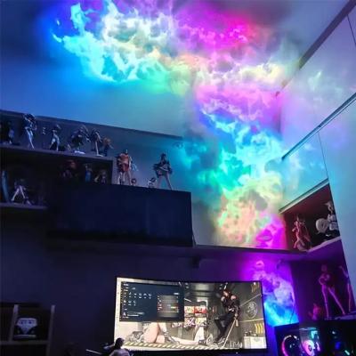 China Contemporary Newcomers Thunder Cloud Lamp Bedroom Room RGB Ambient Light Game LED Ceiling Wall Lamp for sale