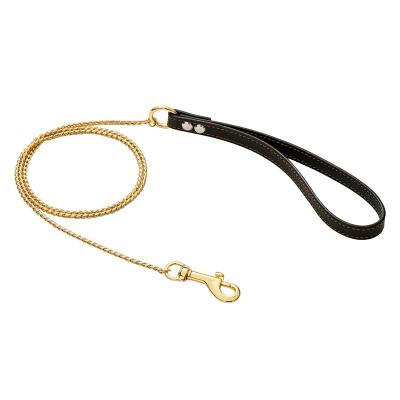 China Running Dog Walking Training Increasing Item Wholesale Hot Selling Gold Plated Lead Collar Dog Chain And Silver 4mm Metal Stainless Steel Pet Pet Chain for sale