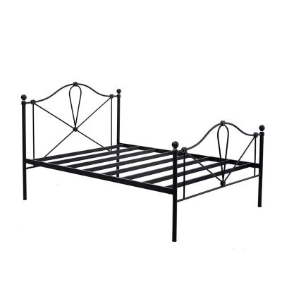 China European Style Storage Retro Kids Use Single Wrought Iron Bed Platform Metal Bed For Children's Bedroom for sale