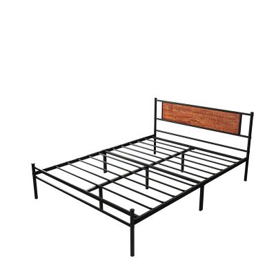 China 2020 modern popular wooden headboard metal storage factory design single bed for sale