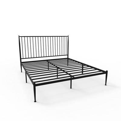 China Storage Factory Direct Sale No Formaldehyde Wrought Iron Steel Metal Single Double Bed for sale