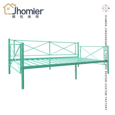 China Modern Storage Factory Price Wrought Iron Frame Daybed Metal Frame Sofa Bed For Guest Room And Living Room for sale