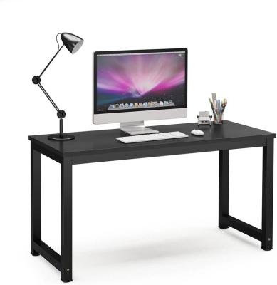 China (Height)Adjustable Hot Desk, Large Desk Table Study Desk Black+Black Leg for Home Office/Office Building, for sale