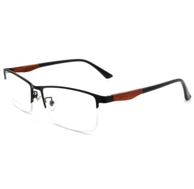 China 2021 OEM reading eyewear stleel eye glass fashion half rim stainless eyewear frames wholesale for sale