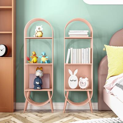 China Nordic Multifunctional Wholesale Decoration Shelf Decoration Iron Grid Storage Rack Gold Color Metal Shelf for sale