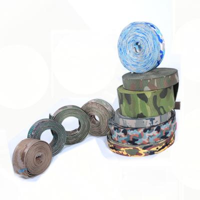 China Sustainable non_slip camouflage polyester webbing for dress or garment outdoor use H0803 for sale