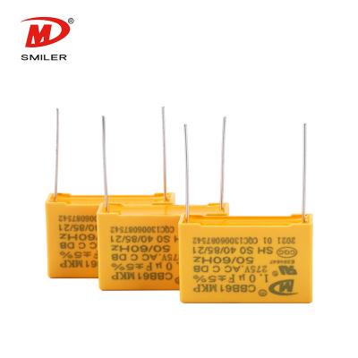 China CBB61 AC motor boarding and handling capacitors 275V 50/60Hz 40/85/21 MKP 2.2uF capacitors for sale