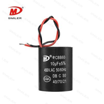 China Motor Smiler cbb60 capacitor for 1hp motor 70 21 water pump capacitor capacitor cbb60 40 motor for sale