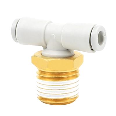 China Home use gas tube external wireTType equal tee connectorKQ2T04-M-KQ2T06-01AS-KQ2T08-02AS10-02 for sale