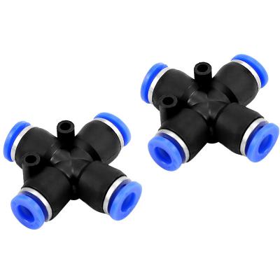 China Fast home use four way cross connectorPZA-4mm-6mm-8mm-10mm-12mm for sale