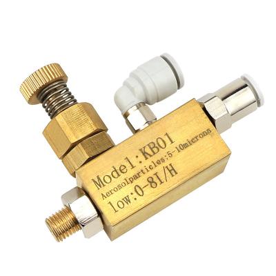 China Home Use Brass Adjustable Nozzle Mist Spray Atomizer Air Use Siphon Humidifying Fine Nozzle Liquid Gas Mixture Atomization NozzleKB01 for sale