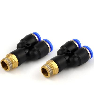 China ThreadPX4-6-8-10-12Air Tee Home Use YType Hose Quick Plug Connector for sale