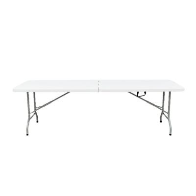 China Factory price plastic folding table modern white portable plastic outdoor garden folding table for sale