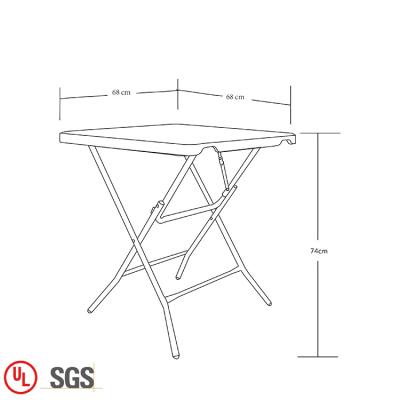 China Cheap and portable wholesale camping folding table plastic outdoor modern modern foldable square table for sale