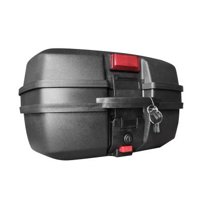 China Durable And Lightweight 32 Liter Black PP Motorcycle Storage Luggage Tail Boxes Motorcycle Plastic Boxes for sale