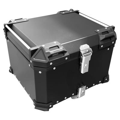 China Durable Waterproof BIAOFEI 55L Alloy Metal Box Tail Boxes Aluminum Top Case Motorcycle for sale