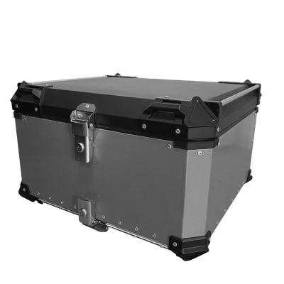 China Newest Trunk 100L Motorcycle Scooter Durable Real Food Delivery Aluminum Top Case Box for sale