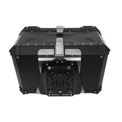 China Durable Aluminum 80 Liter Motorcycle Storage Luggage Top Case Motorcycle Tail Box for sale