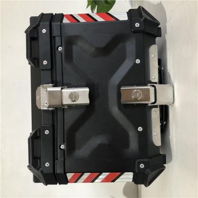 China Motorcycle Tail Box 45L Aluminum Alloy Motorcycle Tail Box Motorcycle Top Top Embossed Type for sale