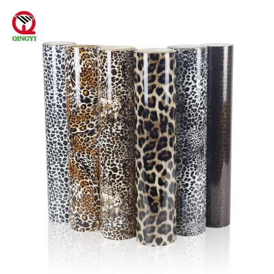 China Wholesale apparel free sample new arrival 3d model htv leopard cheetah print film heat transfer vinyl for T-shirt for sale