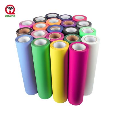 China Apparel wholesale customized cheap 50ft clear htv iron on vinyl volume rolls black pu heat transfer vinyl for cricut apparel for sale