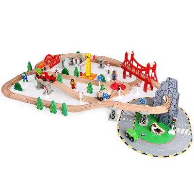 China Busy 2022 Slot Toy Railroad City Train Set Educational Toys For Children Track Toy Railroad Train Set Toy Education for sale