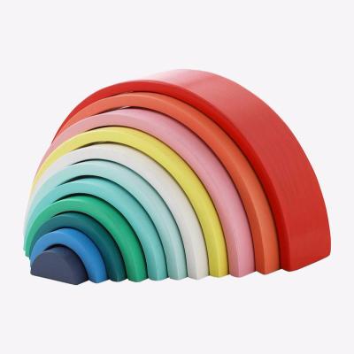 China High Quality Solid Wooden Pretend Kids Wooden Toys Rainbow Educational Wooden Toy For Children T70261 for sale