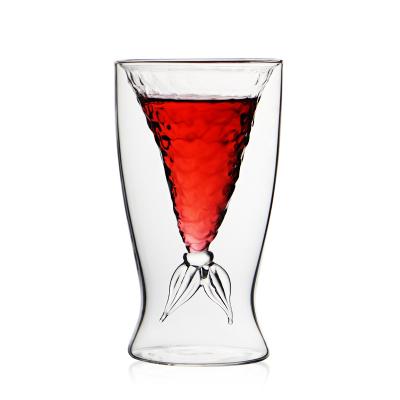 China New Creative 3oz Mermaid Tail Mug Classic/Postmodern Mermaid Shot Glass, Funny Drinking Glassware for Cocktail, Juice, Beer, Whiskey, Red Wine Mug for sale