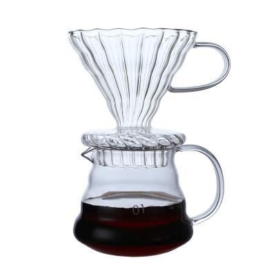 China Amazon Borosilicate Glass Viable Best Selling Handmade Coffee Maker With Funnel Filter Glass 250ml 360ml 600ml 800ml Wholesale for sale