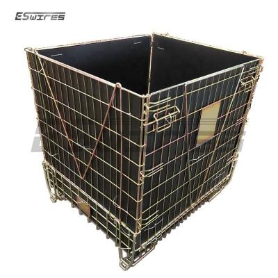 China Collapsible Collapsible Metal Wire Mesh Stillage Container Pallet For Pet Preform Storage for sale