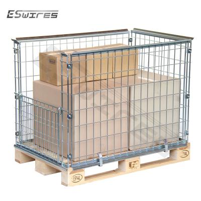 China Collapsible Recycling Heavy Duty Storage Wire Mesh Stacking Cage Without Base for sale