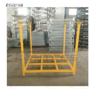 China Corrosion Protection 80*80*80 Heavy Duty Powder Coating Metal Steel Storage Truck Tire Stacking Rack For Warehouse for sale