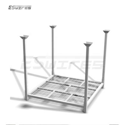 China Commercial Welded Corrosion Protection Powder Coating Stacking Metal Pallet Tire Rack for sale