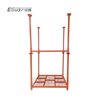 China Corrosion Protection Portable Heavy Duty Galvanized Steel Metal Warehouse Storage Tire Stacking Rack for sale