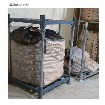 China Corrosion Protection Warehouse Transport Powder Coating Metal Pallet Frame For Food Storage for sale