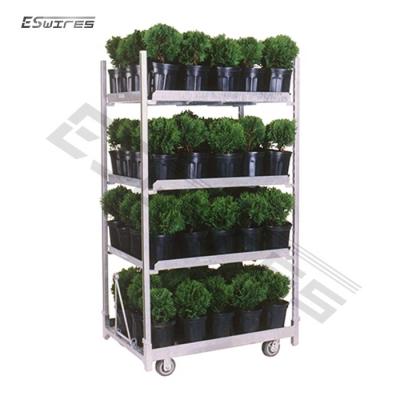 China Foldable PP Shelves Grow Nursery Garden Transport Greenhouse Plant Cart for sale