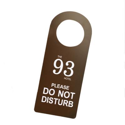 China Hotel Room Door Hang Tag Hanger Industrial Custom Heating Plastic Please Do Not Touch Sign Hotel Do Not Touch PVC Acrylic Door Hanger for sale