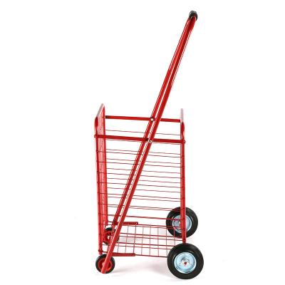 China Portable Shopping Cart Collapsible Folding Service Cart for Groceries for sale