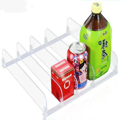 China Plastic Supermarket Display Plastic PC Supermarket Retail Display Beer Shelf Pusher System Divider Display Stand Divider for sale