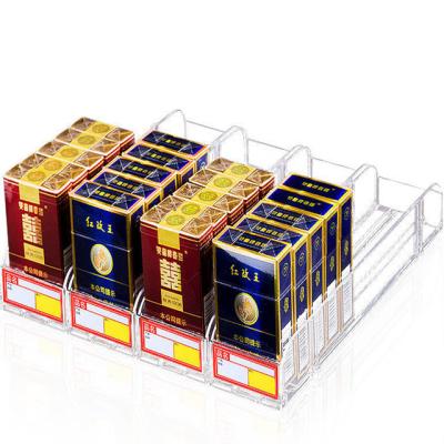 China Plastic Display Tray In Supermaerket Display PS Clear Shelf Pusher Cigarette Machine For Retail Store Products Display for sale