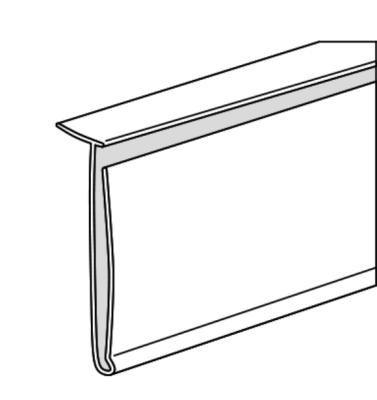 China Supermaerket Durable Plastic Label Holder Supermarket Display Adhesive PVC Clear Data Strip For Retail Store Price Display for sale