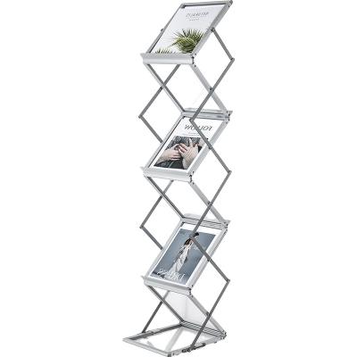 China 2021 Economy Retail Stores Custom Design Floor Standing Magazine Display Rack for sale