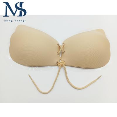 China Comfortable Backless Strapless Breast Lift Bra Self Adhesive Silicone Invisible Silicone Push Up Bra FOR lingerie for sale