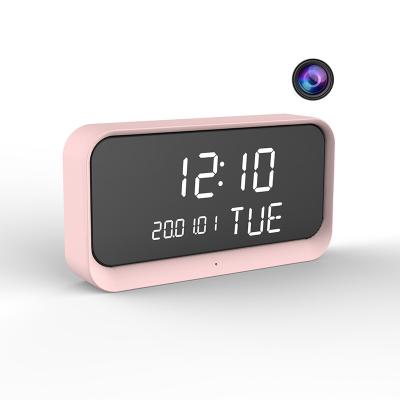 China Amazon Best Seller Mini Hidden CCTV Spy Camera NZ02 Night Vision HD 1080P Two Way Audio Spy Hidden Baby Nanny Clock Camera for sale