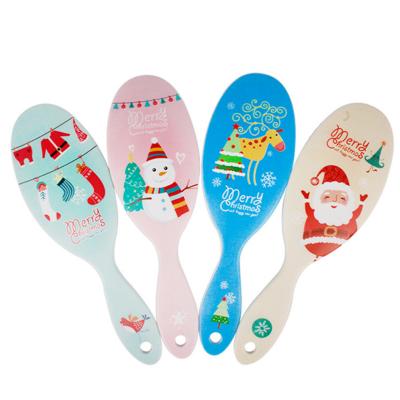 China All Cute Christmas Theme Hair Comb, Women Detangling Hair Brush, Custom Logo Hair Brush for sale