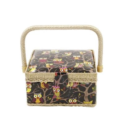 China Storage for Sewing Notions Handwork Fabric Sewing Box Sewing Kit Basket Sewing Kit Set for sale